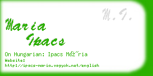 maria ipacs business card